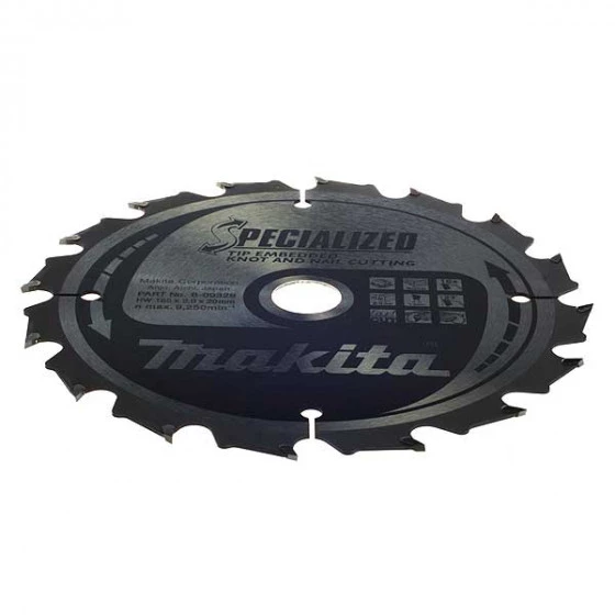 LAME CARBURE MAKITA Ø 165 MM ''SPECIALIZED'' BOIS AVEC CLOUS, POUR SCIES CIRCULAIRES (16 DENTS) -B-09329 2 LAME CARBURE MAKITA Ø 165 MM ''SPECIALIZED'' BOIS AVEC CLOUS, POUR SCIES CIRCULAIRES (16 DENTS) -B-09329 – Image 2