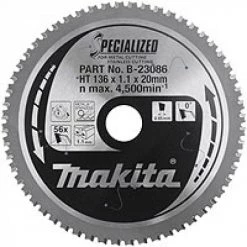 LAMES CARBURES MAKITA ''SPECIALIZED'' INOX ET MÉTAL, POUR SCIES CIRCULAIRES À MÉTAUX À BATTERIE -B23086