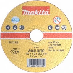 Disques à Tronçonner Métal Et Inox Pour Meuleuse Ø 125mm MAKITA - B64593